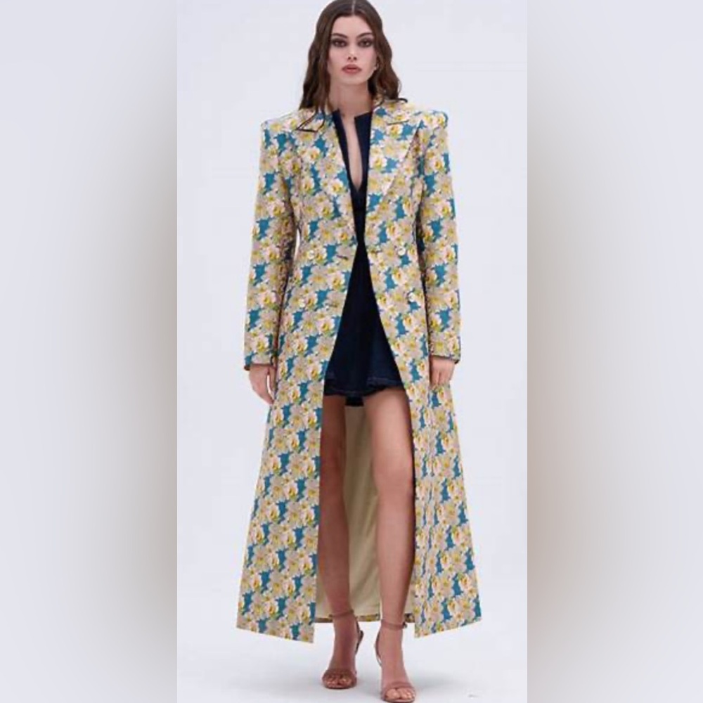 Scarlett Luxe Brocade Maxi Coat